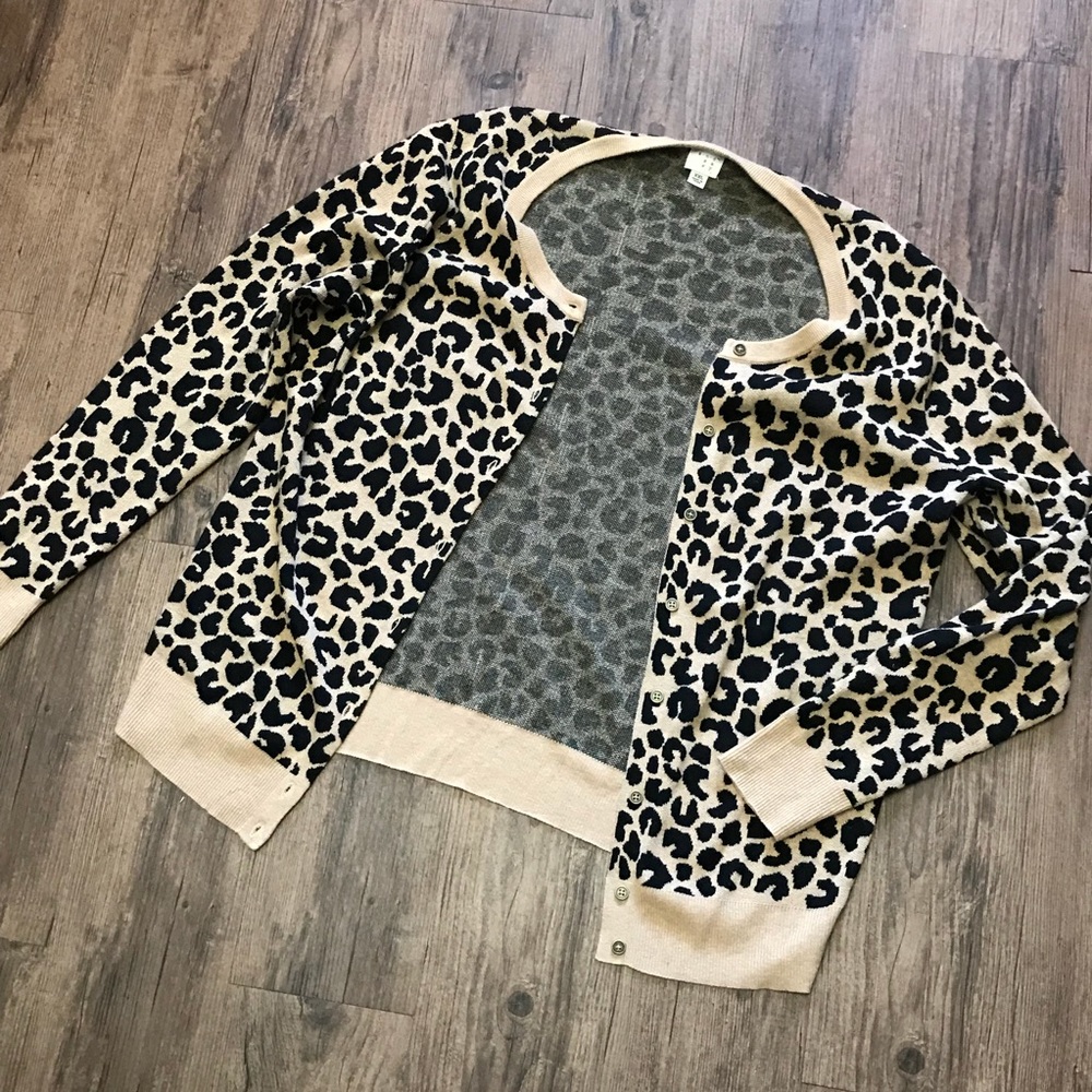 Leopard print cardigan